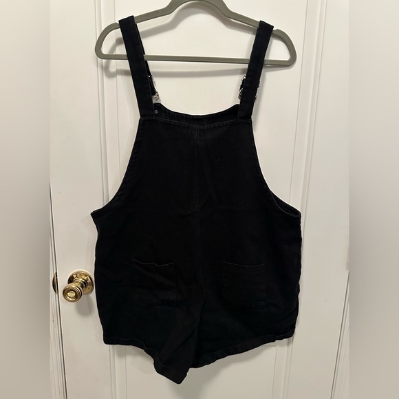 Black Denim Overalls - Picture 2 of 3